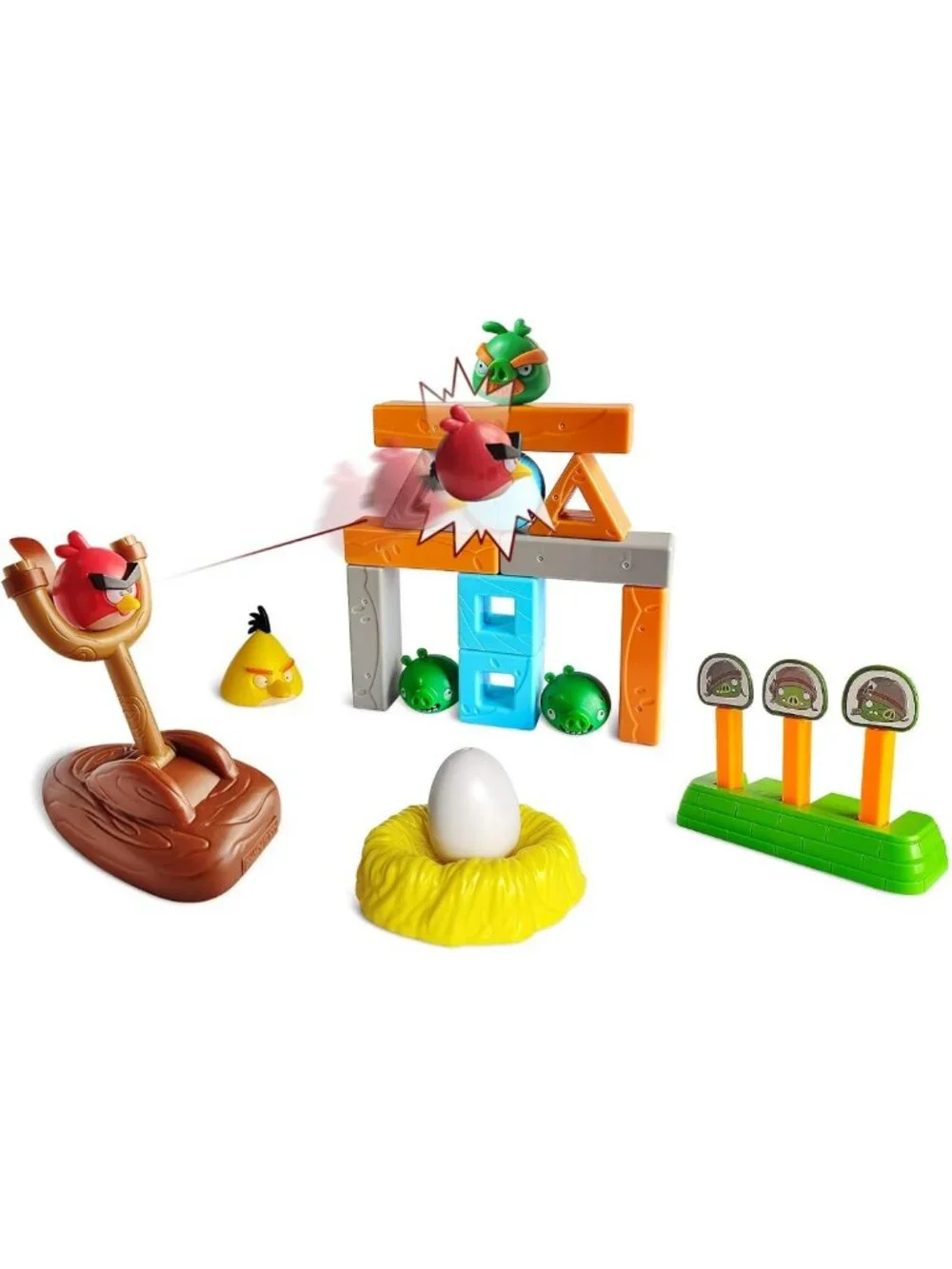 Angry Birds Building Blocks Playset - Catapult & Slingshot Construction Toy
